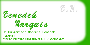 benedek marquis business card